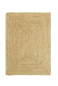 Natural Handmade Rug, 20mm Thick Geometric Optical (3D) Rug, Luxurious Modern Wool Rug for Dining Room-160cm X 230cm