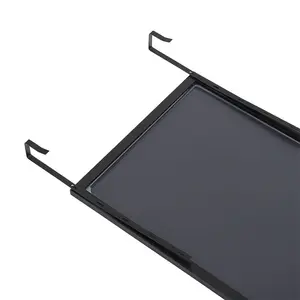 Heulyn Rectangle Metal Mirror Black / 147cm x 37cm