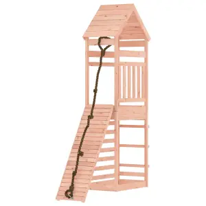 Berkfield Playhouse with Climbing Wall Solid Wood Douglas