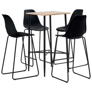 4 - Person Dining Set White / Black