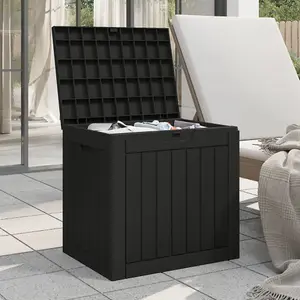 Berkfield Garden Storage Box Black 55.5x43x53 cm Polypropylene