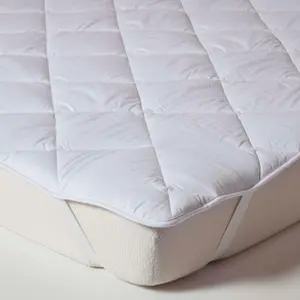 Homescapes Luxury Extra Thick 500 GSM Cotton Mattress Topper, Super King Size