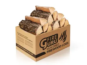 Kiln Dried 20kg Hardwood Logs, 3kg Kindling + 24 Eco Firelighters Starter Bundle. Firewood Pizza Ovens, Chiminea, BBQ Wood Burner