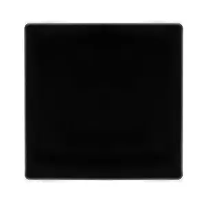 Matt Black Screwless Plate 1 Gang Blank Plate - SE Home