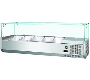 Gastroline 1200mm Wide Refrigerated Topping Unit VK120 - VRX1200 5 x 1-4 GN Size