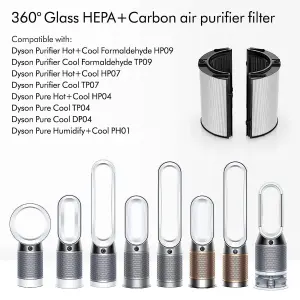 Dyson Air Purifier HEPA Filter DP04 HP04 HP06 HP07 HP09 PH01 PH02 PH03 PH04 TP04 TP06 TP07 TP09