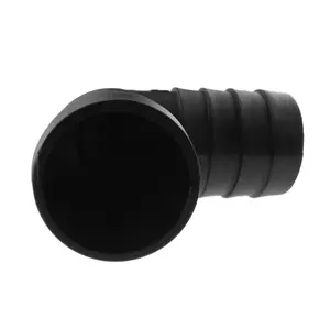 25mm (1") elbow connector for use with corrugated flexible garden pond/fishpond hose,complete with2 x  double wire hose clips