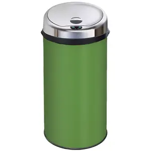 Inmotion 42L Fern Green Stainless Steel Auto Sensor Kitchen Waste Dust Bin