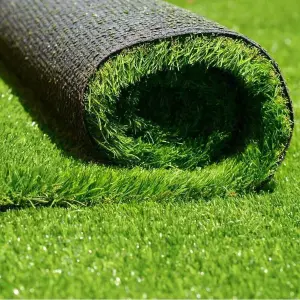 3 Rolls Of Realistic Natural Looking Artificial Grass Astro Turf Medium Length Pile For Roofs Gardens Patios & Lawns