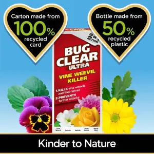 BugClear Ultra Vine Weevil Killer Concentrate 2 In 1 Kills Prevents Bugs 480ml