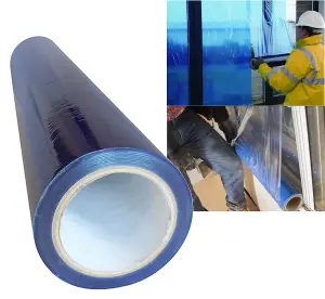 Glass Window Protection Film Self Adhesive Protector Door Covering Tape Protect from Dust,Paint Stain and uv Resist 600mm x 100m