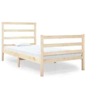 Berkfield Bed Frame Solid Wood Pine 90x190 cm 3FT Single