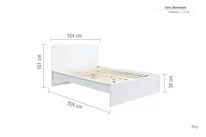 Birlea Oslo King Bed Frame In White