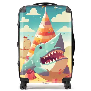 Shark On A Beach Holiday Suitcase - Medium