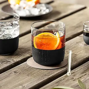 Villeroy & Boch Manufacture Rock Noire Set of 4 Old Fashioned Tumblers