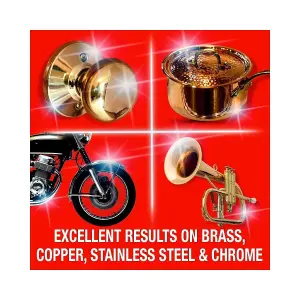 6 x Brasso Metal Polish Wadding 75g For Brass Copper Stainless Steel & Chrome