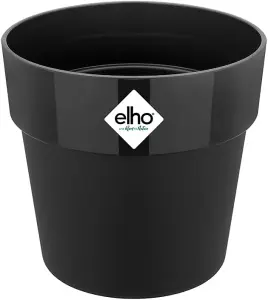 Elho B.for Original Round 25cm Living Black Recycled Plastic Plant Pot