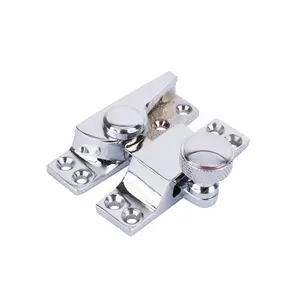 Sash Heritage Straight Arm Fastener with Knurled Knob Standard (Non Locking) - Polished Chrome