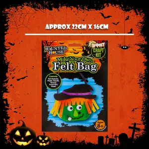 Halloween Felt Bag Kit Accessory Halloween Party, Trick or Treat 22cm Skull