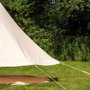 4M Canopy Bell Tent with Detachable Canopy & 100% Cotton Canvas, Free Canopy Bunting