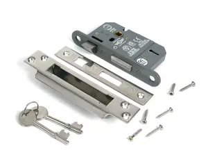 From The Anvil Polished Chrome 2 1/2" 5 Lever BS Sash Lock