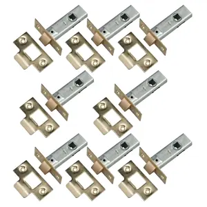 MORTICE TUBULAR LATCH 2.5" 63mm x 8 Internal BRASS