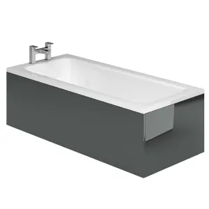 Novela Anthracite Grey Gloss Front Bath Panel - 1800mm