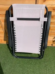 Beige Zero Gravity Chair Lounger