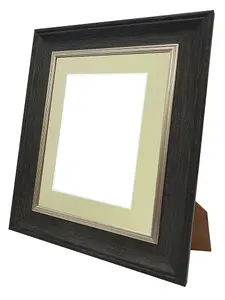 Scandi Charcoal Grey Frame with Light Grey Mount for Image Size 4.5 x 2.5 Inch