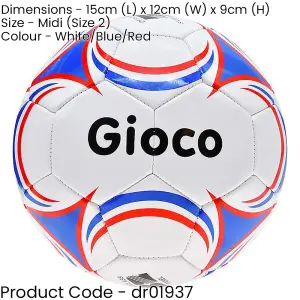 Size 2 Mini Training Football - WHITE/BLUE/RED Skill Control Practice Ball