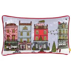 furn. Christmas Spirit Velvet Polyester Filled Cushion