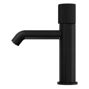 GoodHome Levanna Medium Matt Black Round Basin Mixer Tap