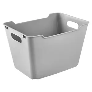 Keeeper Set of 2 Storage Box 20L Textured Surface - Grey