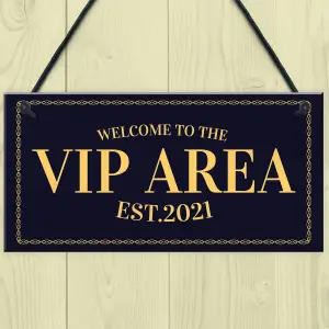 Red Ocean VIP AREA Home Bar Sign Novelty Garden Bar Signs Man Cave Decor Signs