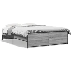 Berkfield Bed Frame without Mattress Grey Sonoma 135x190 cm Double