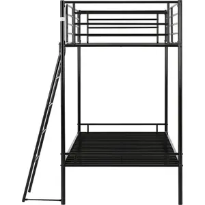 Dore Single (3') Futon Bunk Bunk Bed Black