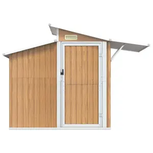 Berkfield Garden Shed Brown 270x130x208.5 cm Galvanised Steel