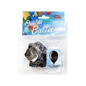 Fantasia Latex Shine Balloons (Pack of 10) Black (One Size)