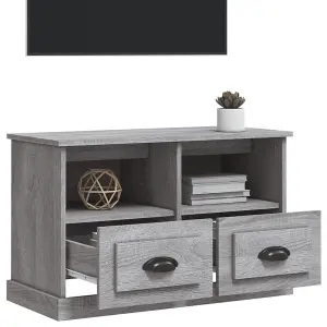 Berkfield TV Cabinet Grey Sonoma 80x35x50 cm Engineered Wood