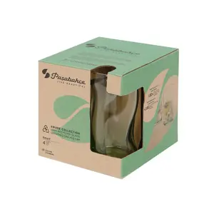 Pasabahce Aware Amorf Recycled Highball Glasses - 400ml - Green - Pack of 8