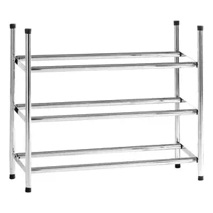 Maison by Premier Three Tiers Chrome Shoe Rack