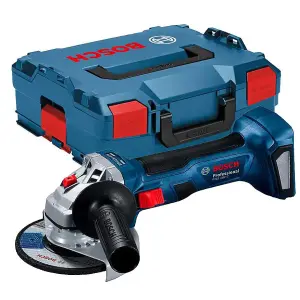 Bosch GWS 18V-7 125 18v 125mm Brushless Angle Grinder Bare L-BOXX + Flange Nut