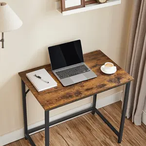 Jana Desk Rustic Brown/Black / 76cm H x 80cm W x 50cm D