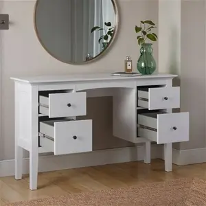 Dunelm Lynton Dressing Table, Farmhouse, White