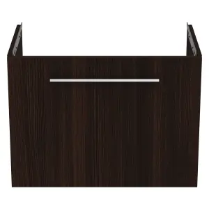 Ideal Standard i.life S Compact Matt Coffee Oak effect Wall-mounted Bathroom Vanity unit (H) 440mm (W) 600mm