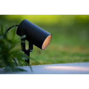 Lucide Taylor Modern Spike Garden Spotlight Outdoor 10cm - 1xGU10 - IP65 - Black