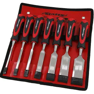 7 Piece Wooden Chisel Set Woodworking Carpenter (Neilsen CT0054)