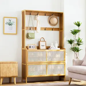 Wooden Entryway Shoe Storage Cabinet