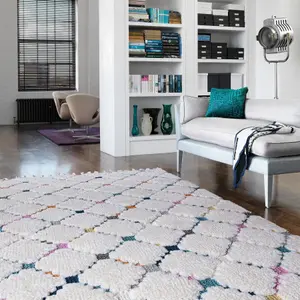 Criss Cross Kilim Moroccan Geometric Modern Easy to Clean Rug for Living Room, Bedroom and Dining Room-160cm X 230cm