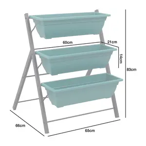 Woodside Drayton Metal Garden Planter - 3 Tier